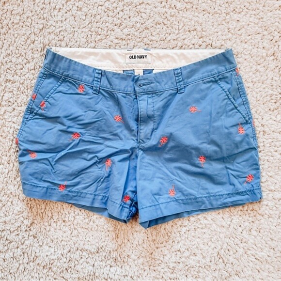 Old Navy palm tree print shorts size 8 - Picture 1 of 4